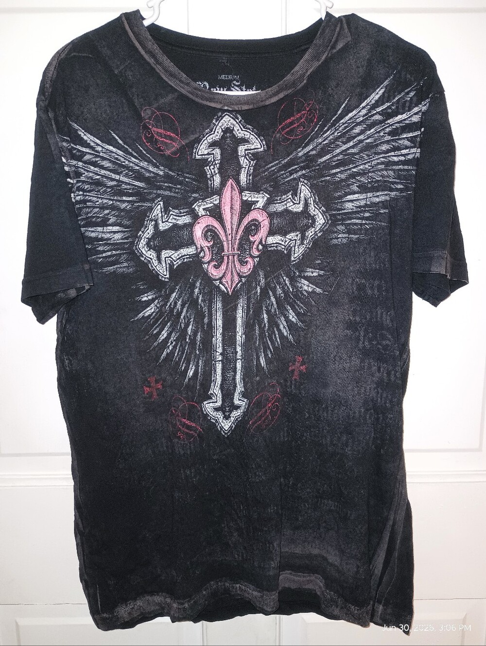 Men's Black Graphic Cross T-Shirt